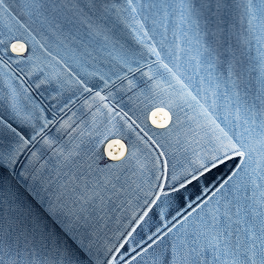 Alive Washed Denim Shirt - Light Indigo