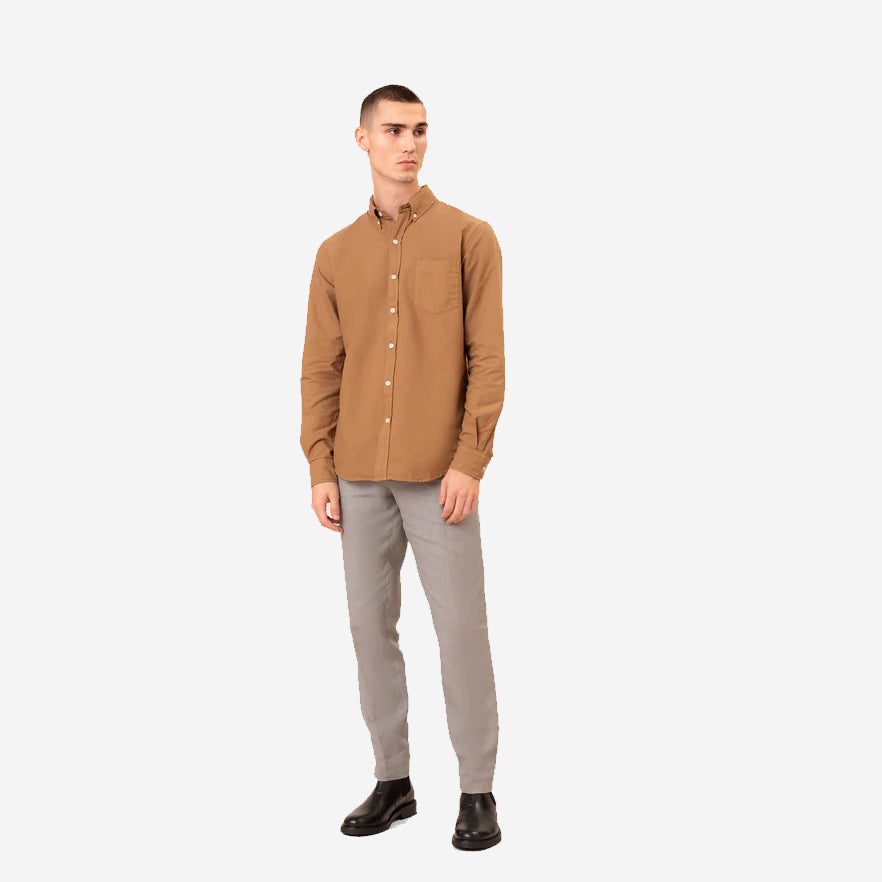 Classic Organic Button-Down Oxford Shirt - Dusty Olive