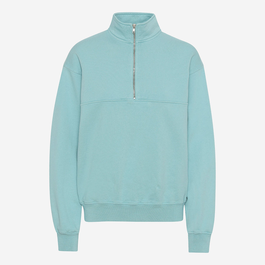 Classic Organic Quarter Zip - Teal Blue