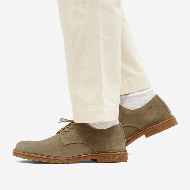 Cityflex Suede Derby Shoe - Military Green