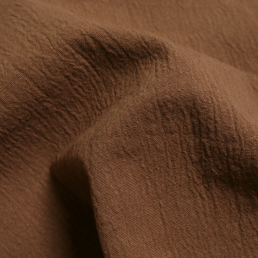 Costa Seersucker S/S Shirt - Desert Palm Brown