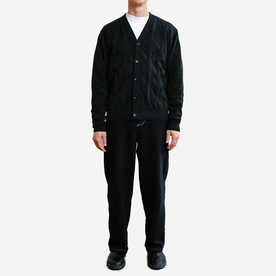 Ecopet Quilting Cardigan - Black