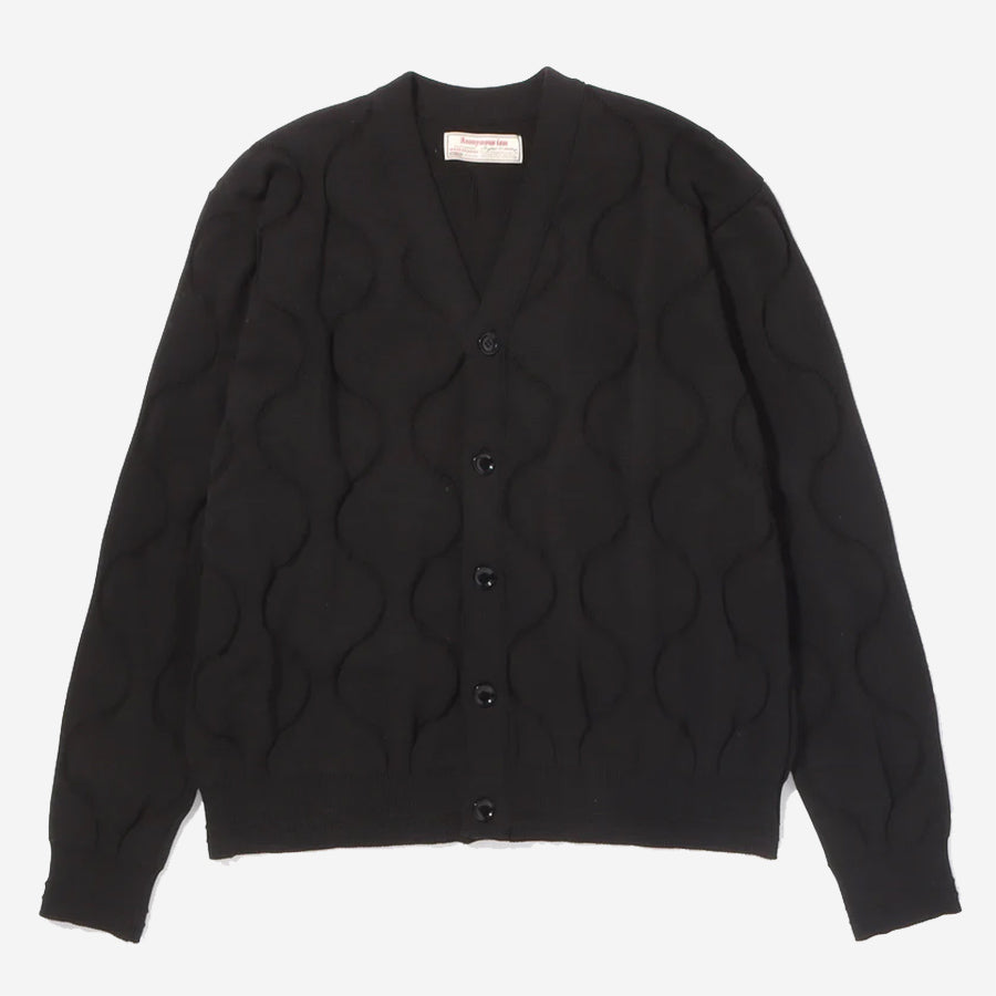 Ecopet Quilting Cardigan - Black