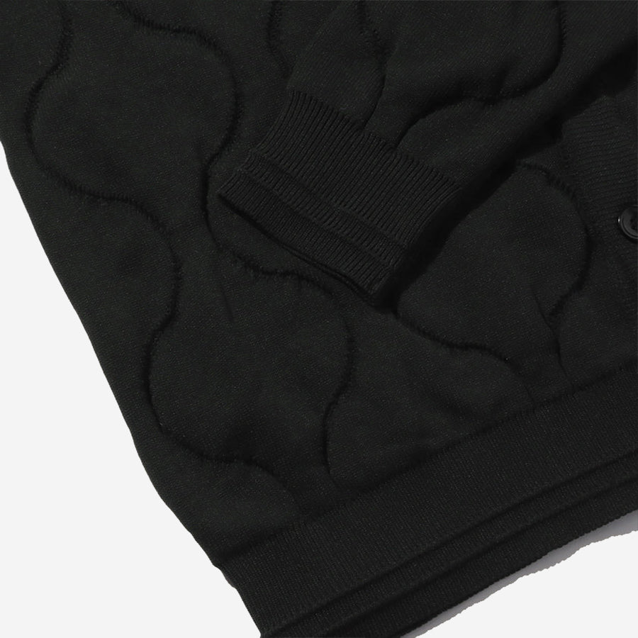 Ecopet Quilting Cardigan - Black