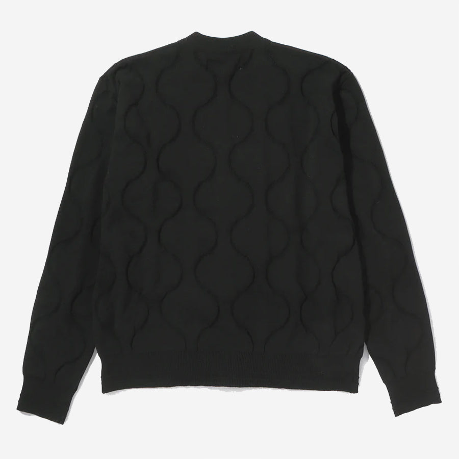 Ecopet Quilting Cardigan - Black