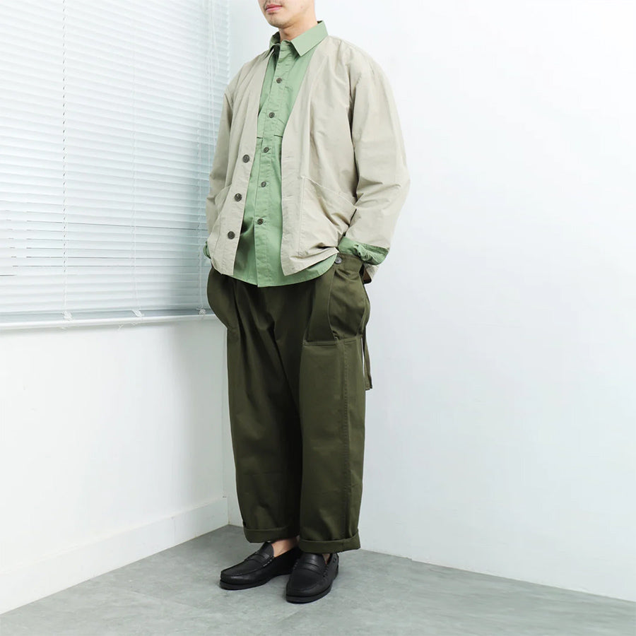 Engineer Side Pocket Cardigan - Tea Green
