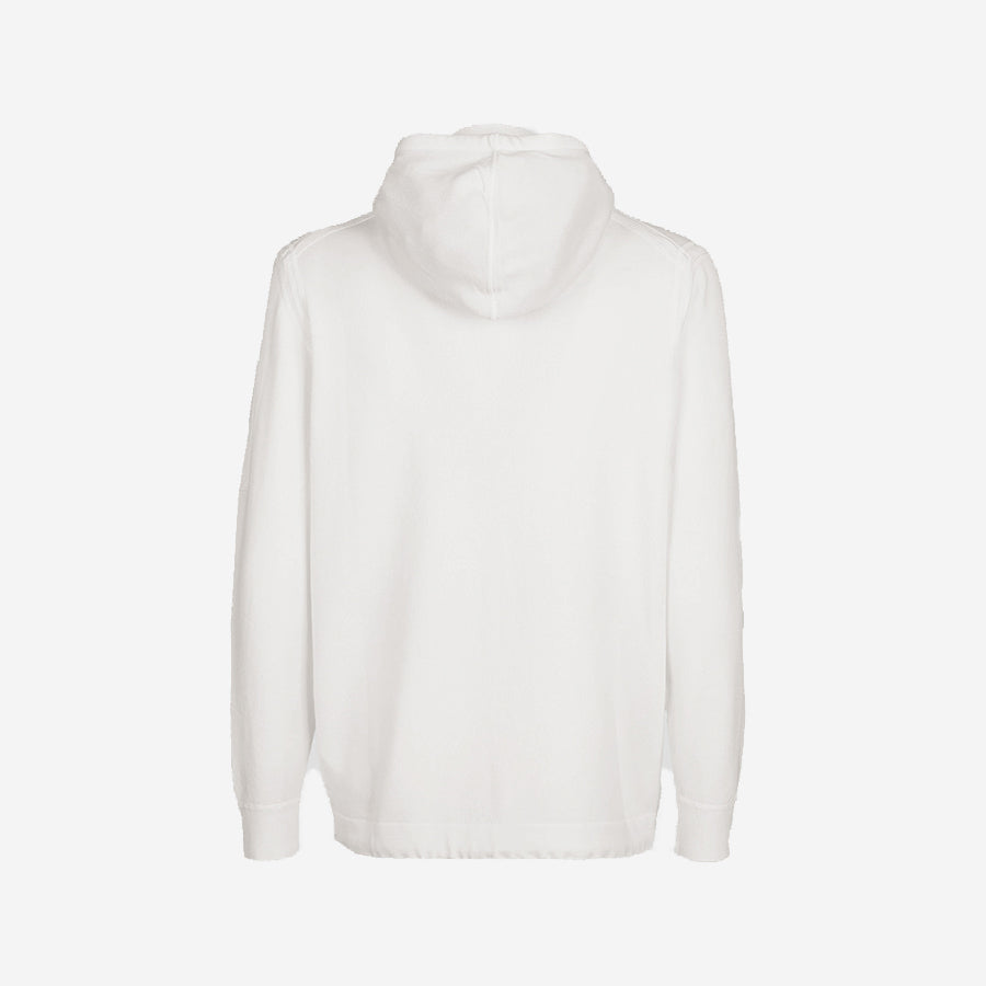 Light Terry Knitted Hoodie - Gauze White