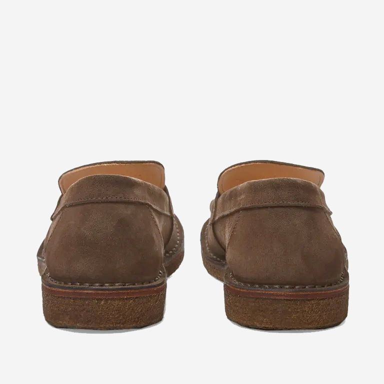Mokaflex Suede Loafer Shoes - Dark Khaki