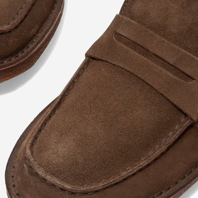 Mokaflex Suede Loafer Shoes - Dark Khaki