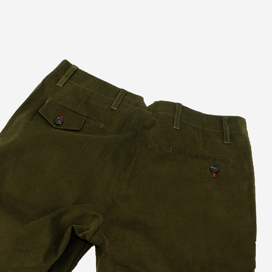 18 Waits - The Slims Trouser - Olive Green Corduroy (MG Exclusive)