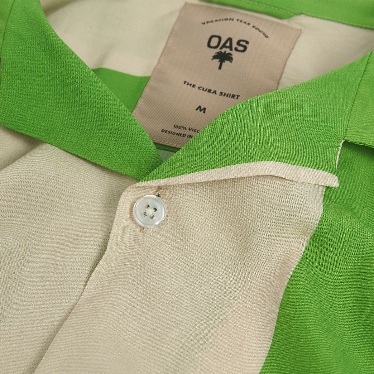 Viscose Vacation S/S Shirt - Emerald Stripe