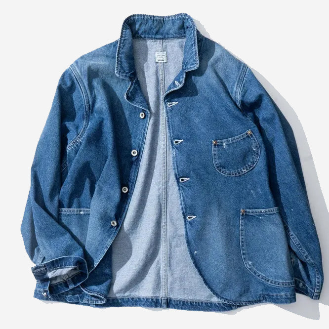Bell 10.5 oz Denim Work Jacket - Used Indigo