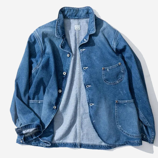 Bell 10.5 oz Denim Work Jacket - Used Indigo