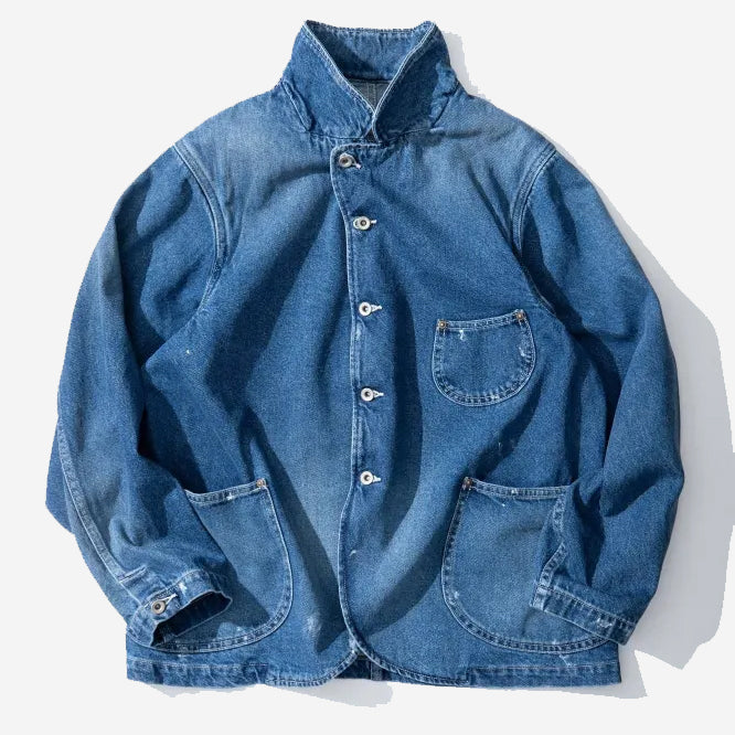 Bell 10.5 oz Denim Work Jacket - Used Indigo
