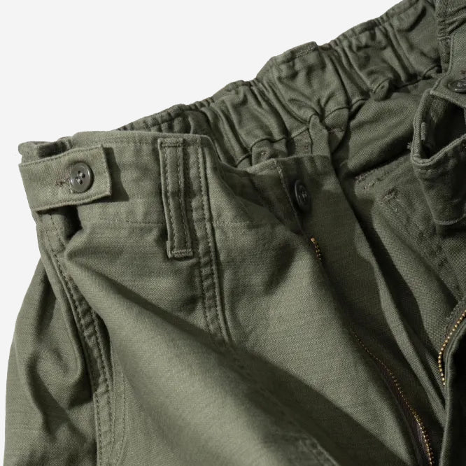 James Back Satin Fatigue Pants - Olive