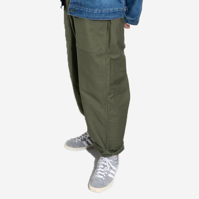 James Back Satin Fatigue Pants - Olive