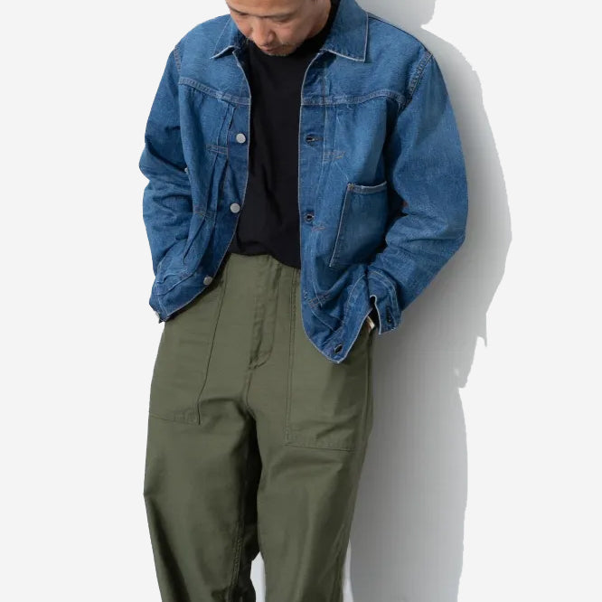 James Back Satin Fatigue Pants - Olive