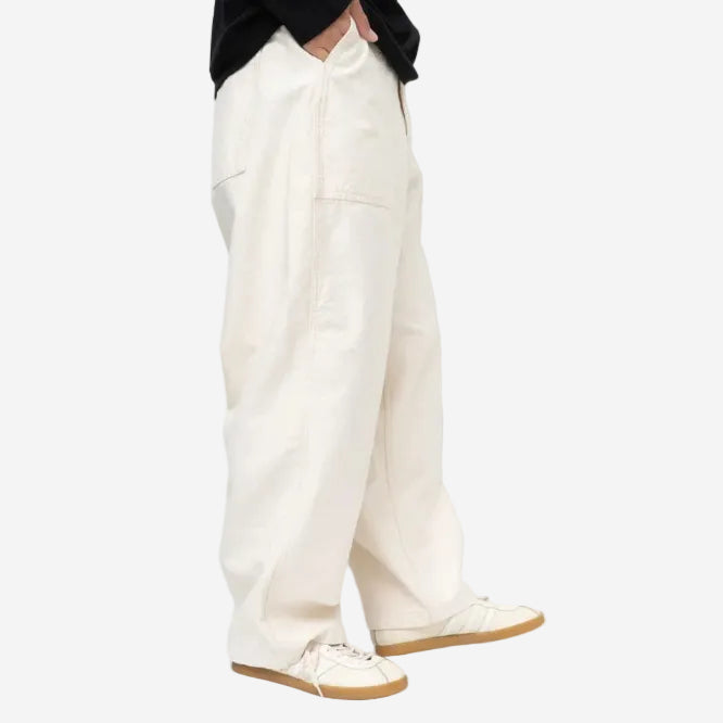 101J-02 - James Back Satin Fatigue Pants - Ecru