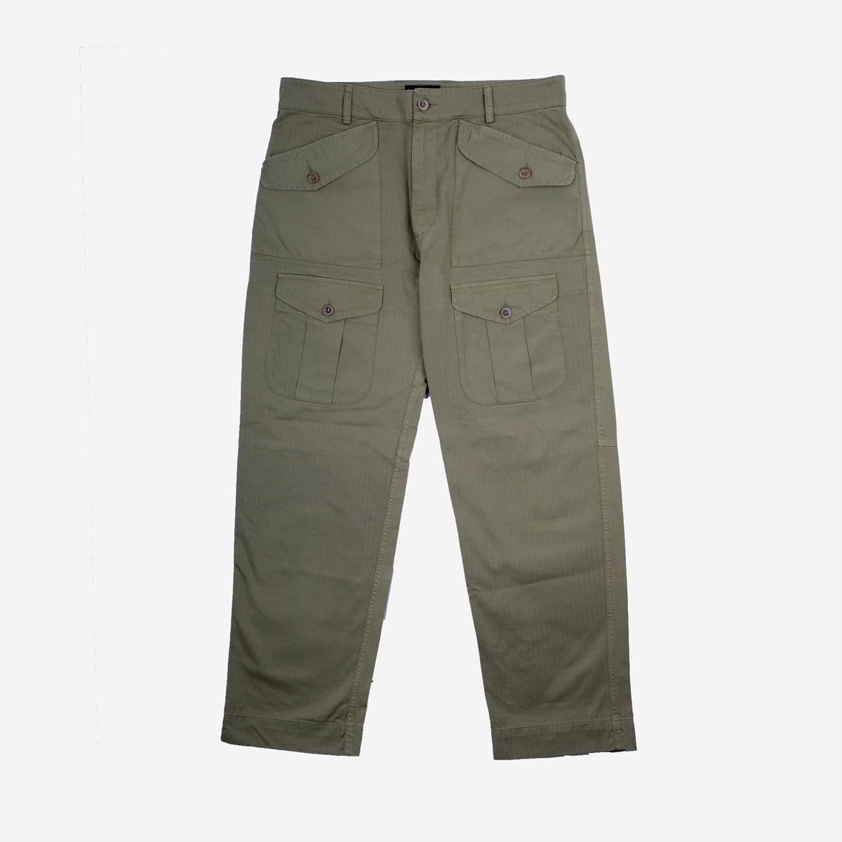 10 YEAR - Douglas Herringbone/Ripstop Flight Cargo Pants - Olive