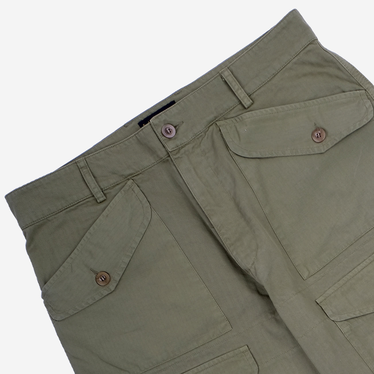 10 YEAR - Douglas Herringbone/Ripstop Flight Cargo Pants - Olive