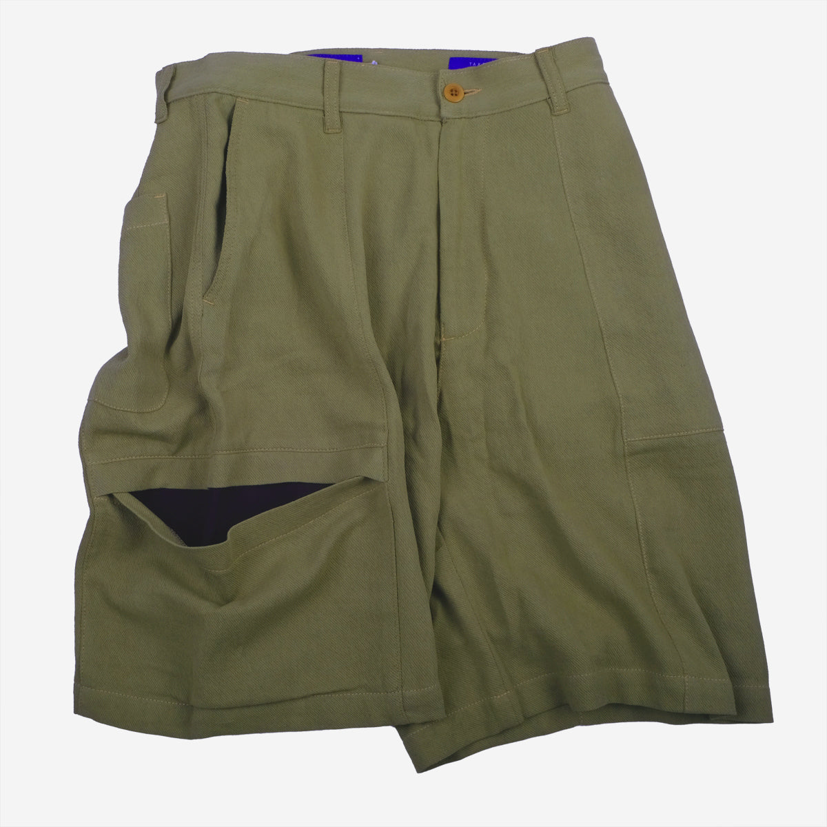 10 Year - Tae Wide Cargo Shorts - Olive Twill