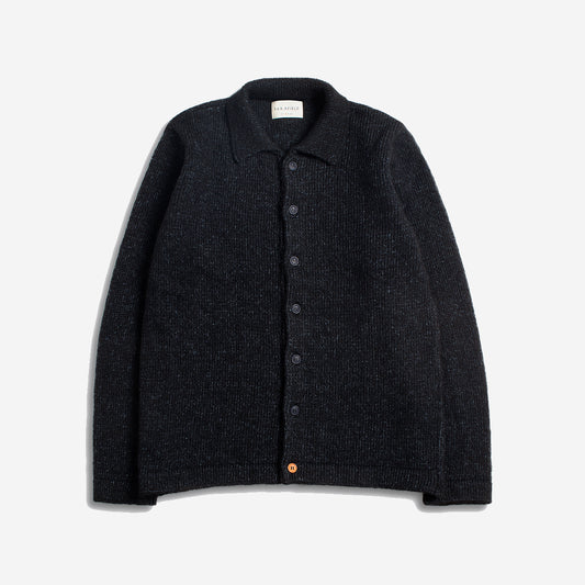 10 YEAR - Brewer Wool Knitted Cardigan - Grey Fleck