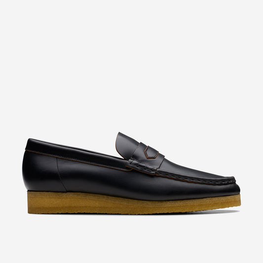 Wallabee Penny Loafter - Black Smooth Leather