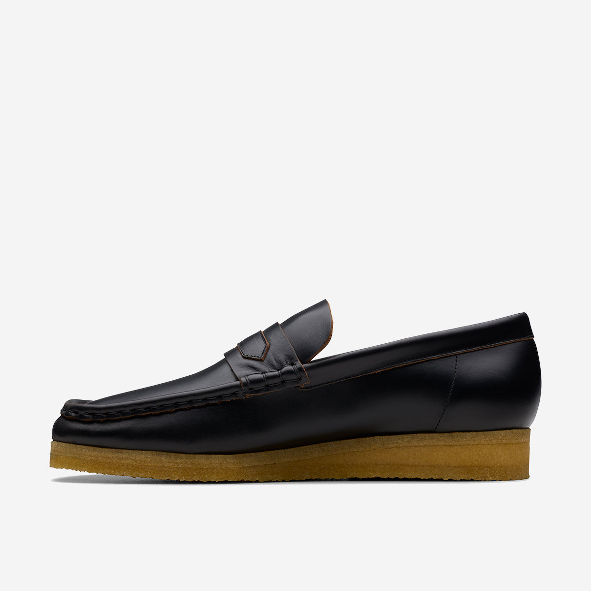 Wallabee Penny Loafter - Black Smooth Leather