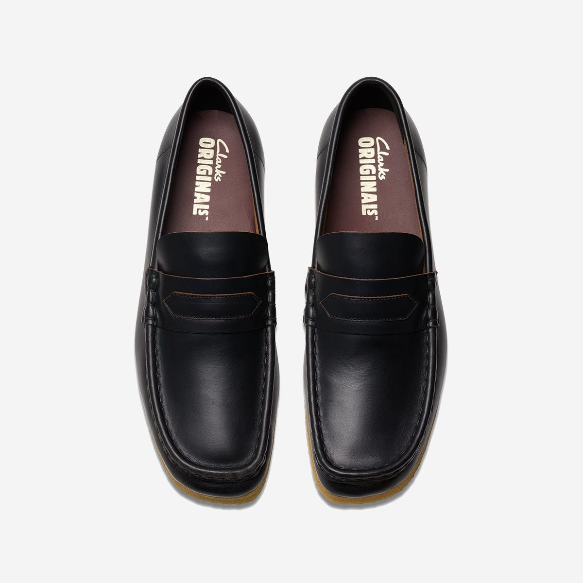 Wallabee Penny Loafter - Black Smooth Leather