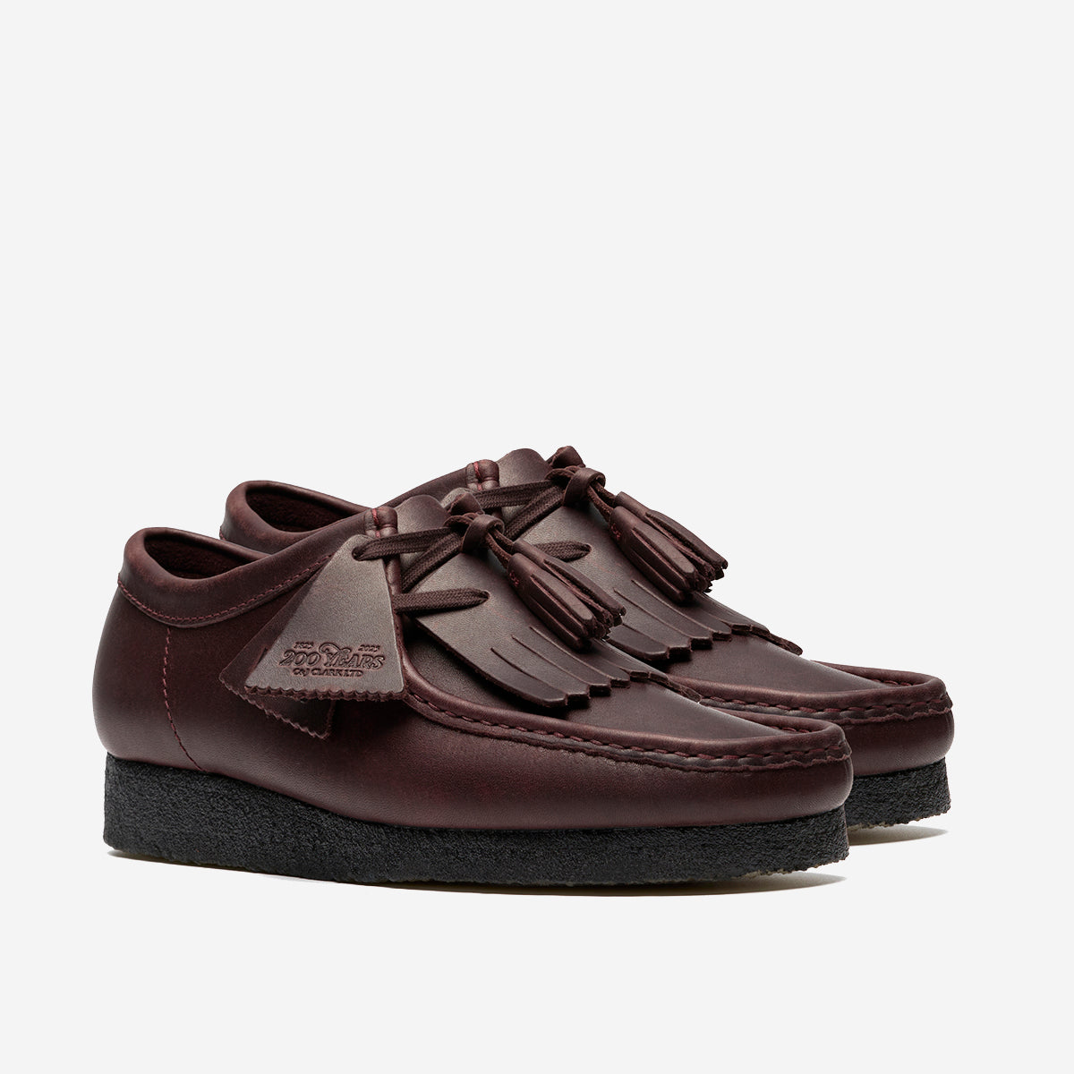 Wallabee Leather Derby Shoes - Purple Grape