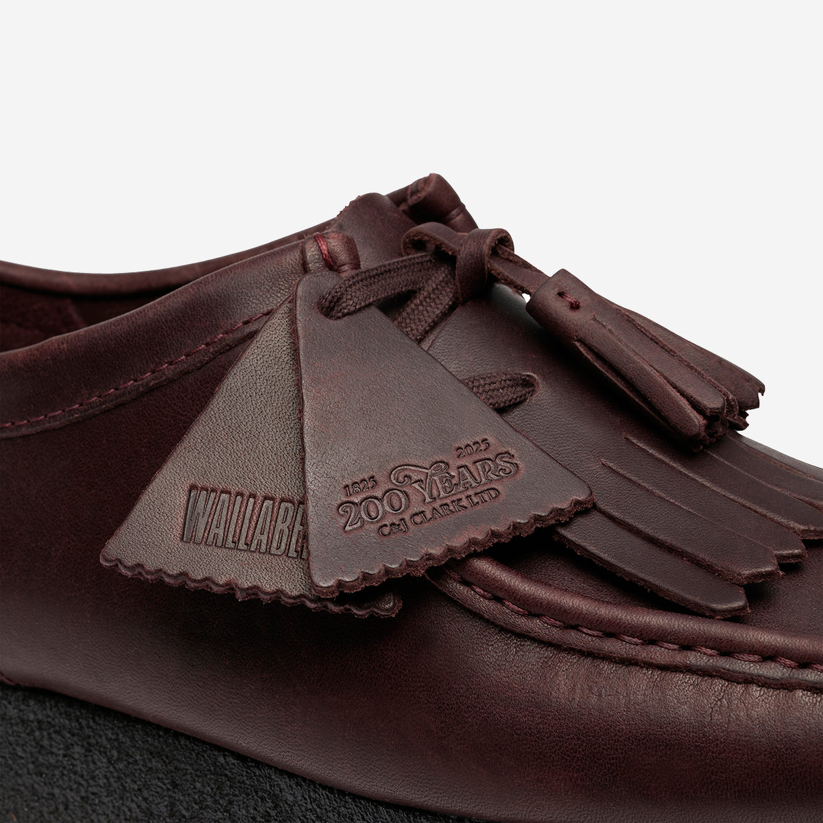 Wallabee Leather Derby Shoes - Purple Grape