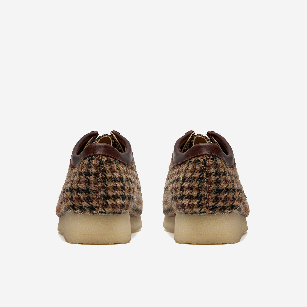 Wallabee Harris Tweed Derby Shoes - Brown Tweed Combination