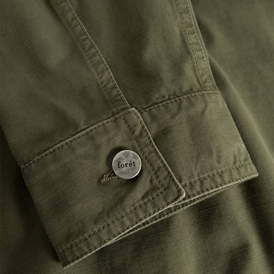 Amble Ripstop Overshirt - Army Green