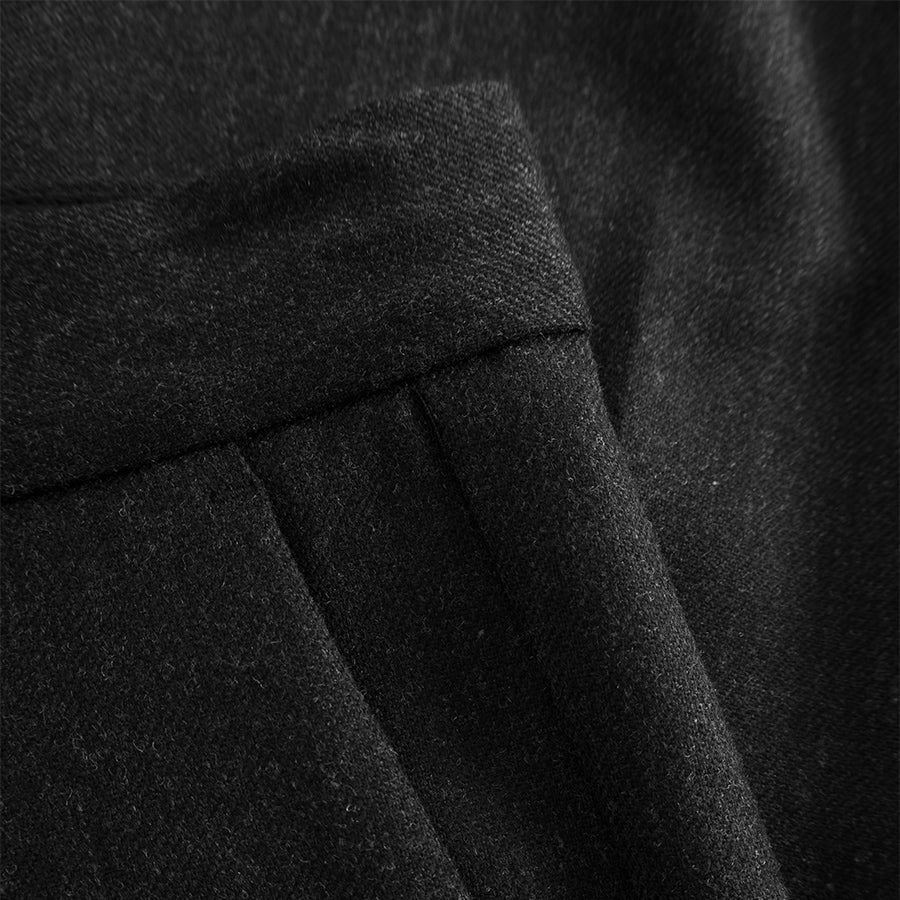 Read Wool Dress Pants - Dark Grey Melange