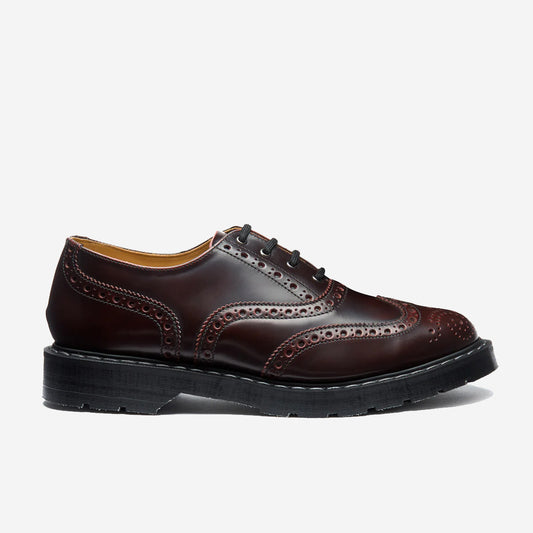 4 Eye English Oxford Brogue Shoe - Burgundy Rub-Off