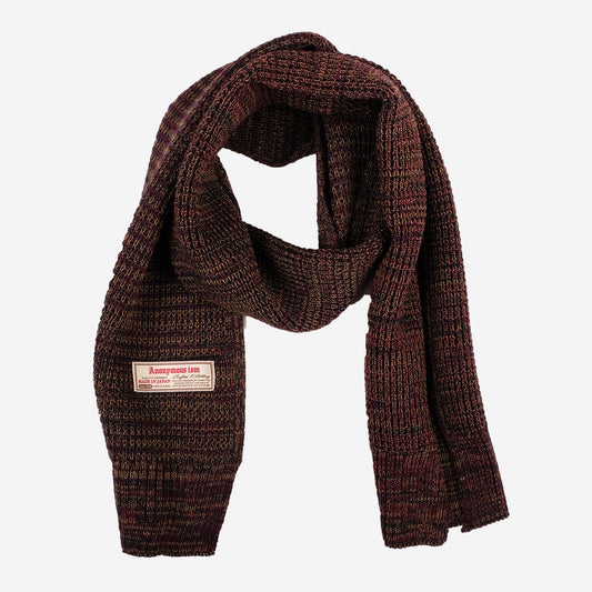 5-Colour Mix Rib Wool Scarf - Multi