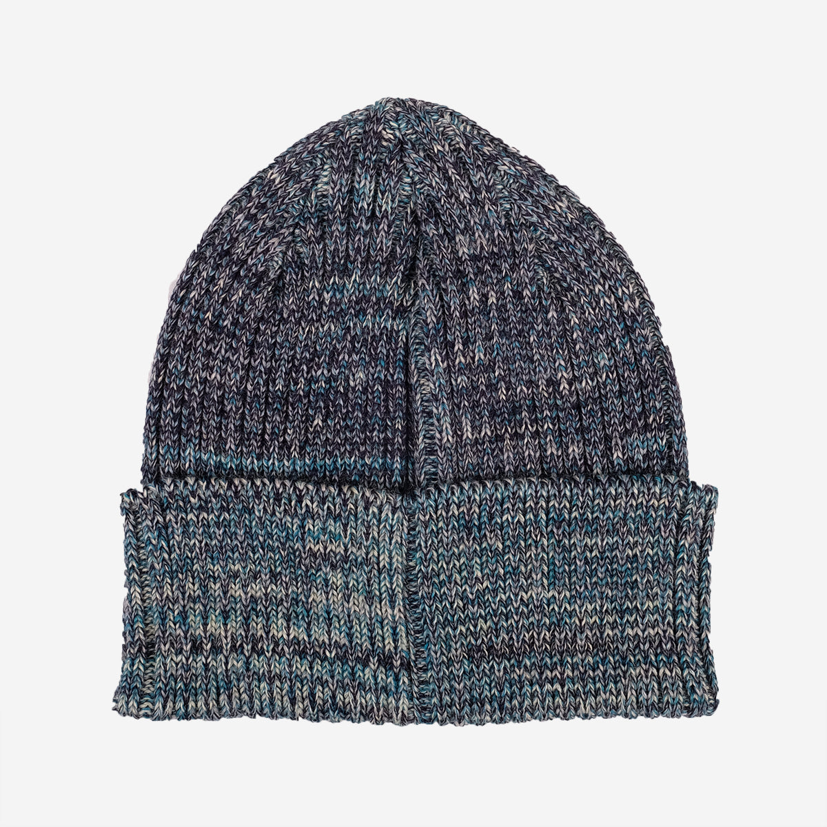 5-Colour Mix Rib Wool Watch Cap Beanie - Indigo
