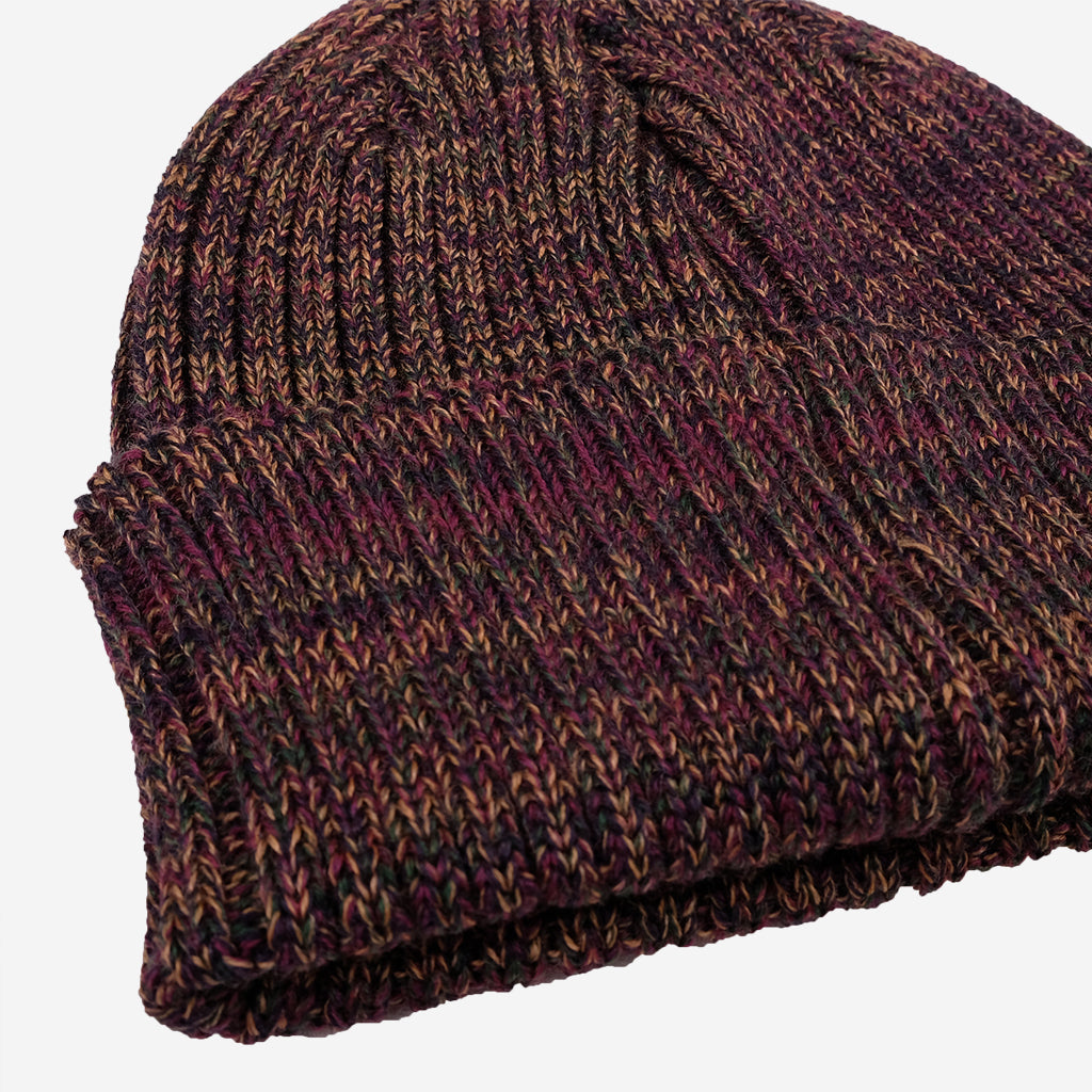 5-Colour Mix Rib Wool Watch Cap Beanie - Multi