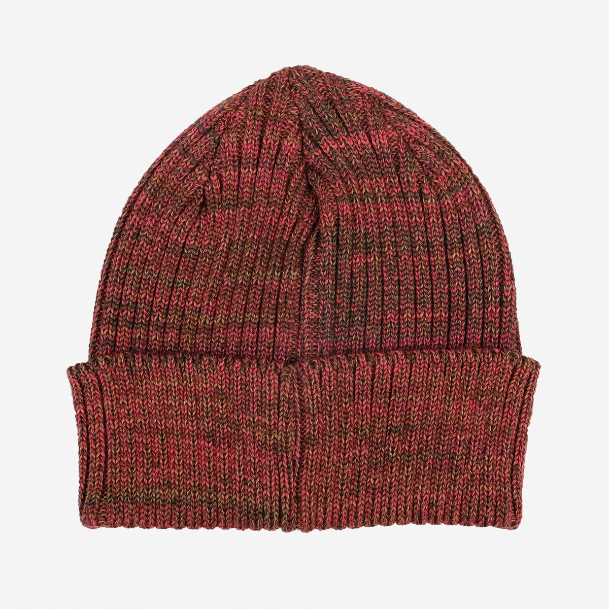 5-Colour Mix Rib Wool Watch Cap Beanie - Red
