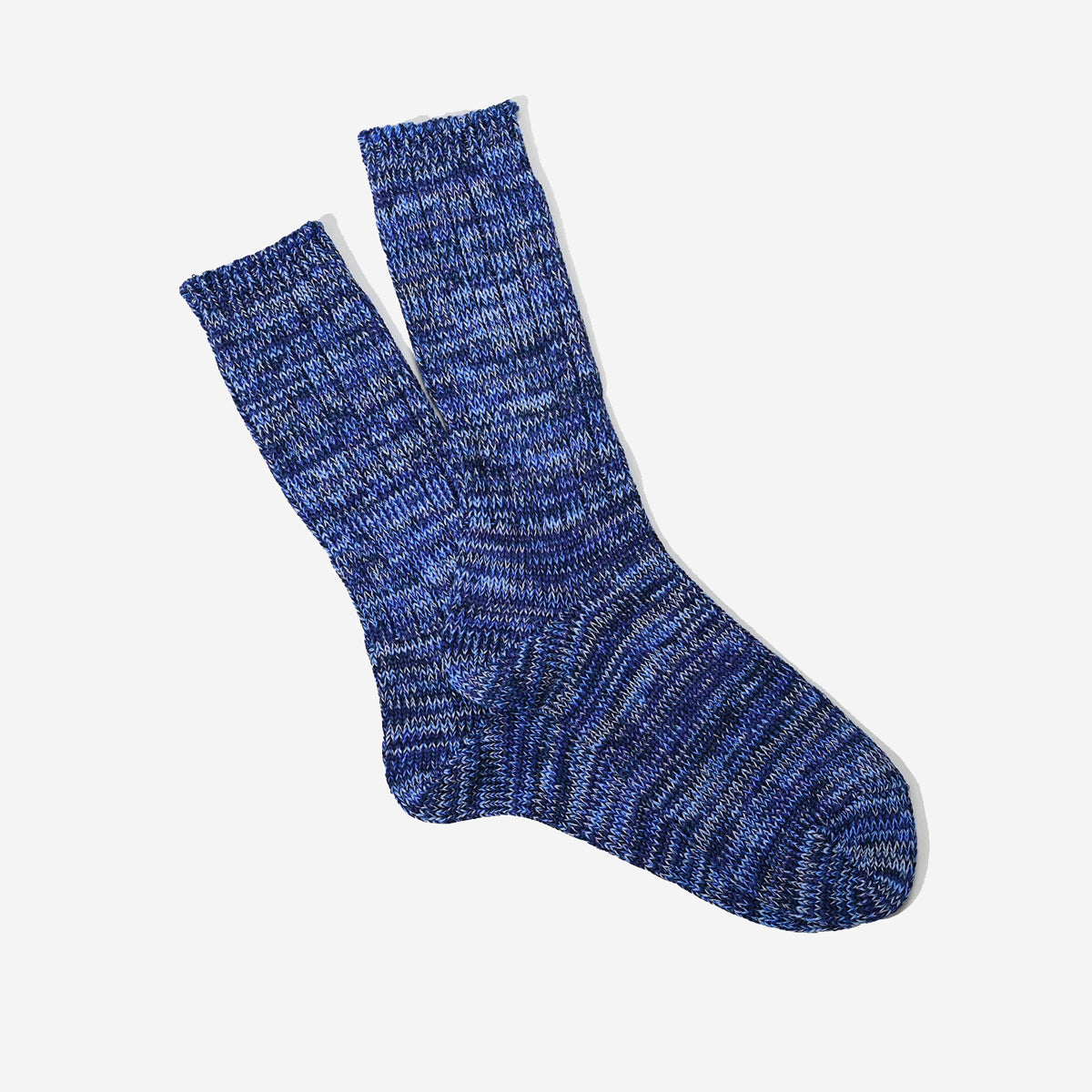 5 Colour Mix Crew Socks - Navy