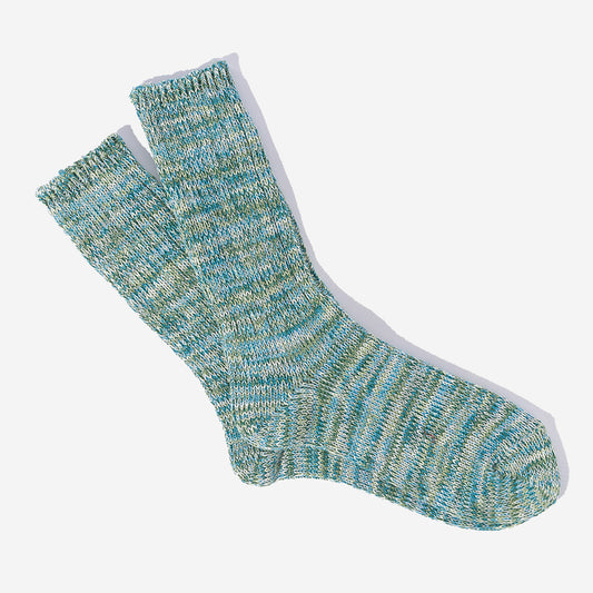 5 Colour Mix Crew Socks - Mint