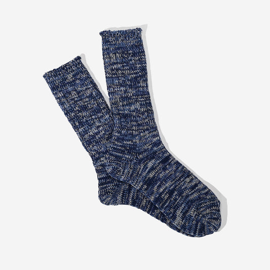 5 Colour Mix Crew Socks - Navy