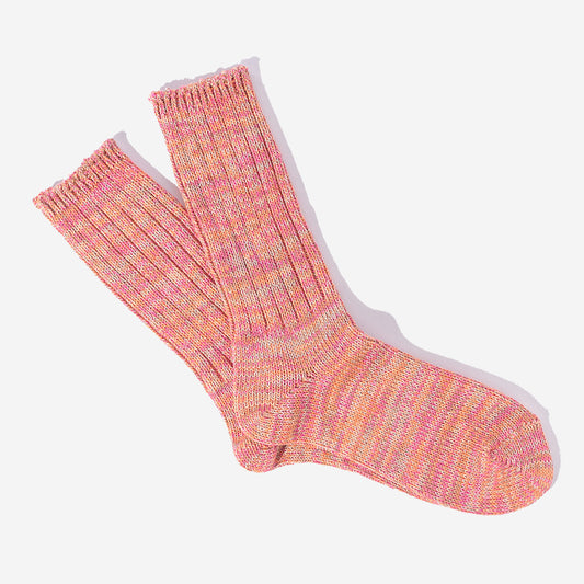 5 Colour Mix Crew Socks - Orange