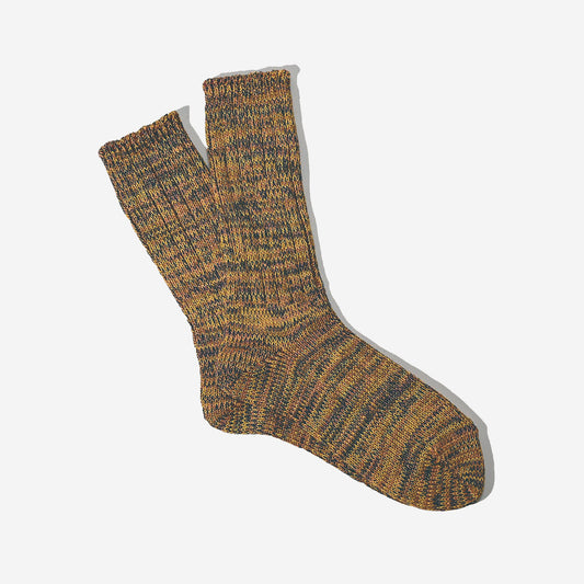 5 Colour Mix Crew Socks - Yellow