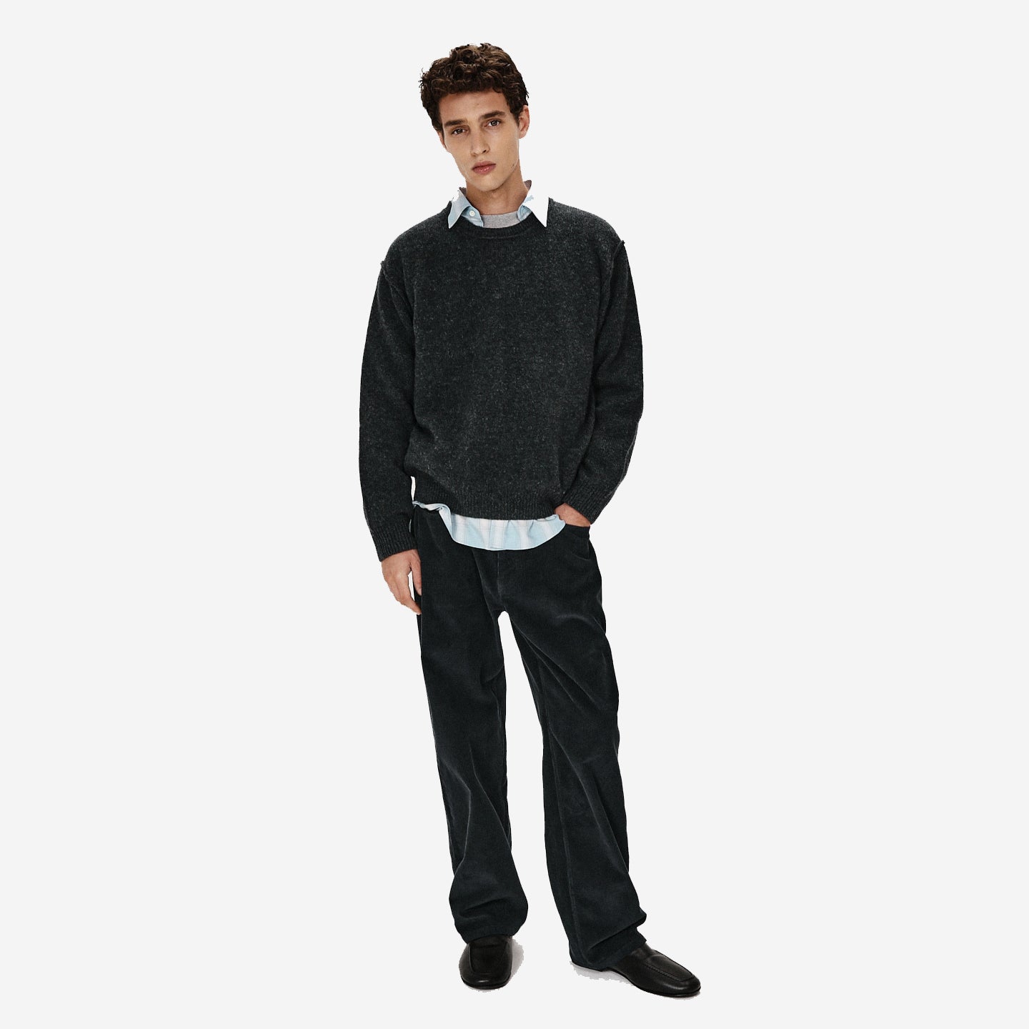 5-Pocket Corduroy Pants - Charcoal