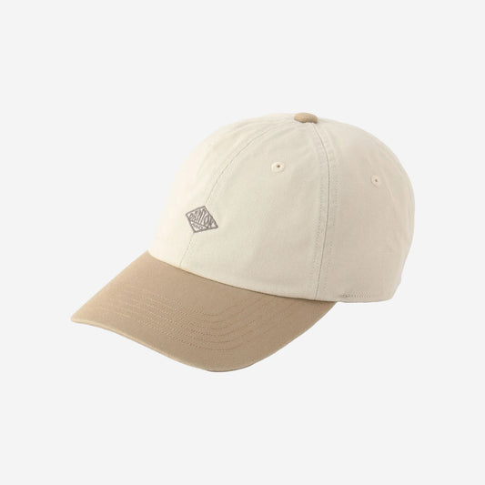 6-Panel Two-Tone Twill Cap - Oyster x Beige