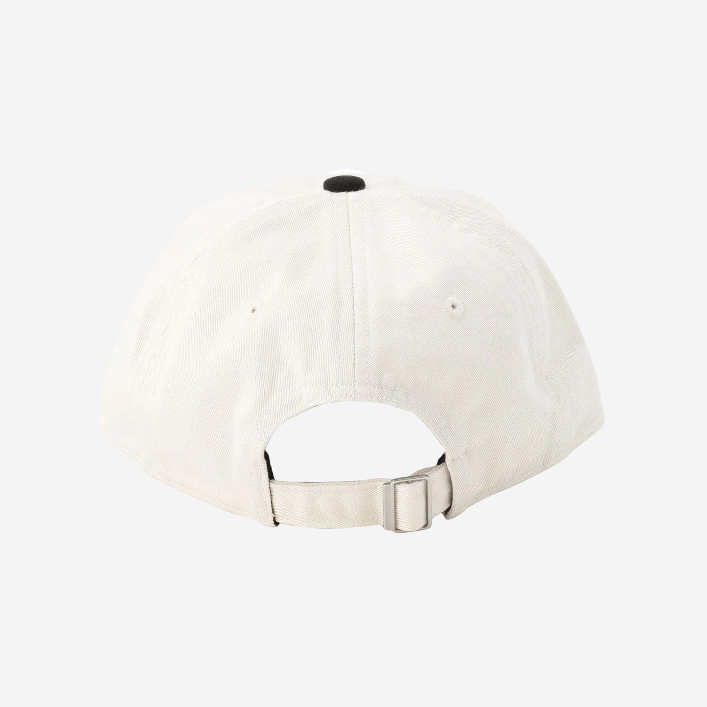 6-Panel Two-Tone Twill Cap - Ecru x Black