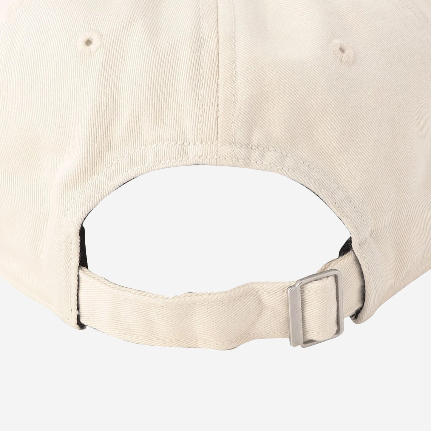 6-Panel Two-Tone Twill Cap - Ecru x Black