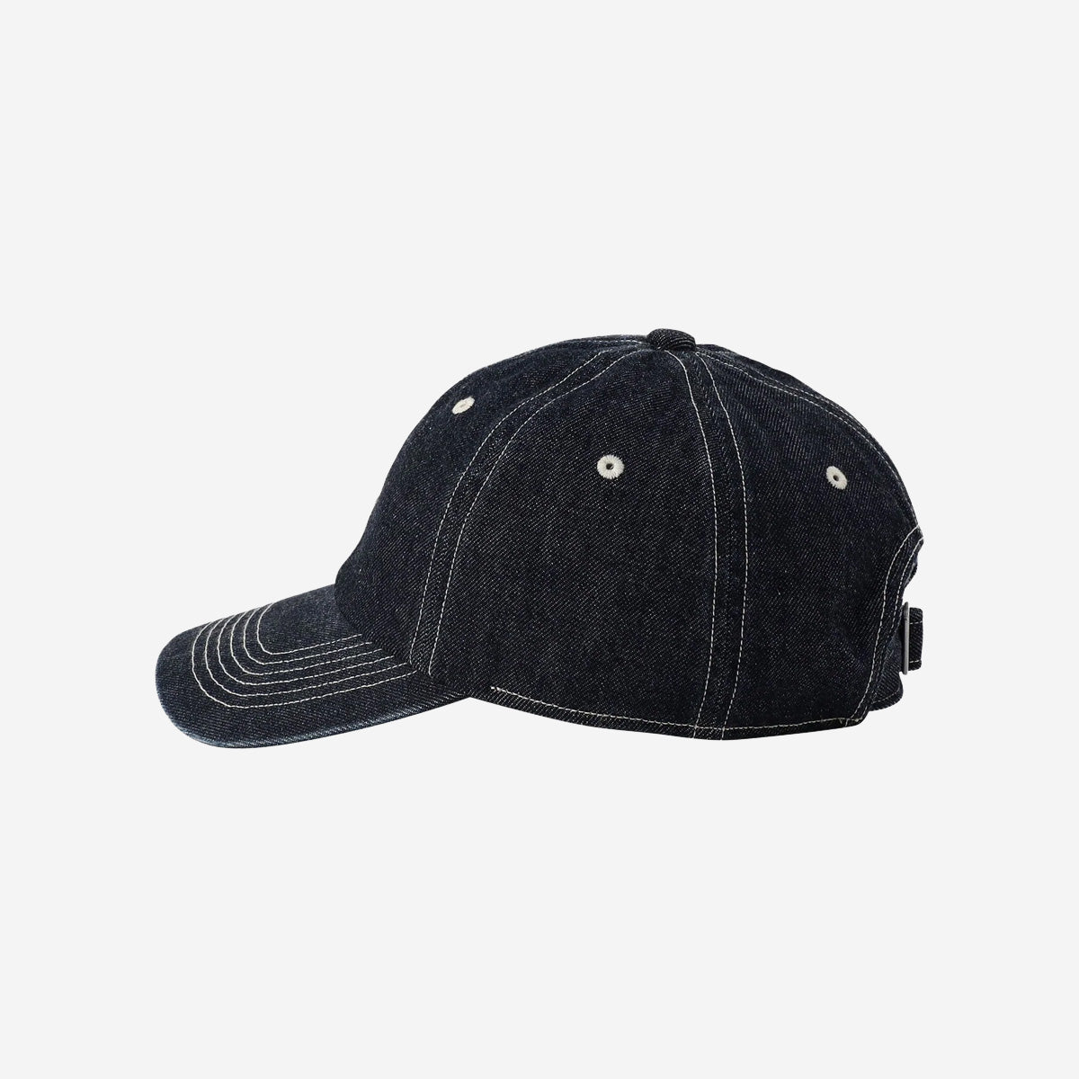 6-Panel 10.5 oz Denim Cap - Black