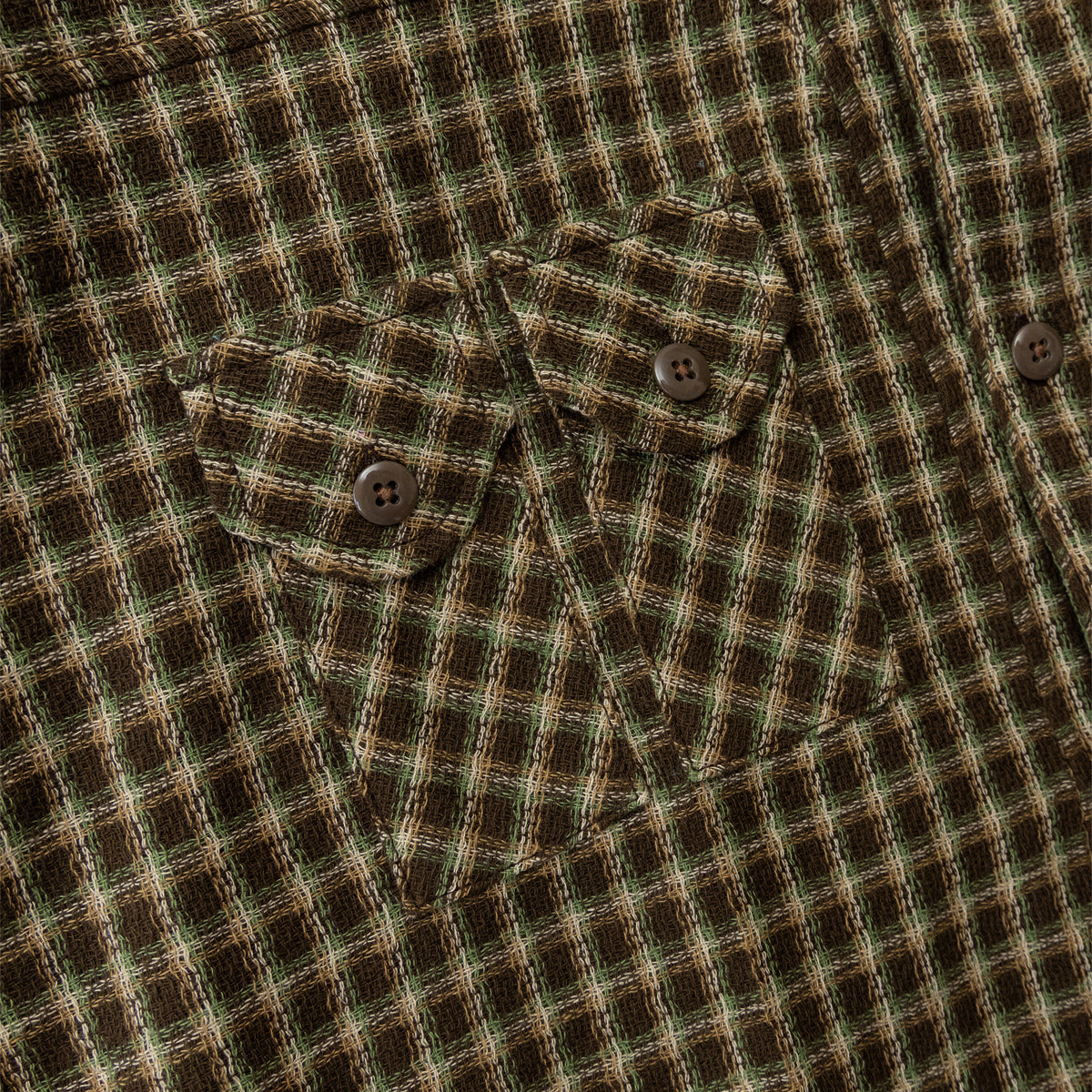 Jardin Gauze Pocket Shirt - Earth Plaid